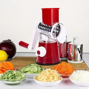 KEOUKE Rotary Cheese Grater Hand Crank Cheese Shredder Vegetable Mandoline Slicer