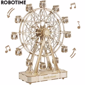 DIY - 232pcs Ferris Wheel -Robotime Rolife  Rotatable Wooden Model Building Block Kits Z52