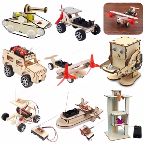 DIY -8 Wooden Robot  Invention Model Teaching Learning STEM Project for Students Kids Science Experiment Assemble Kit Z47