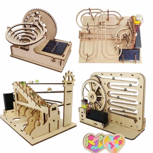 DIY-Mechanical Marble Run Gear Model- Wooden Puzzle