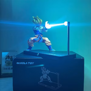 Nikolatoy Dragon Ball Kakarotto Son Goku Kamehameha Wave Magnetic Light Lamp
