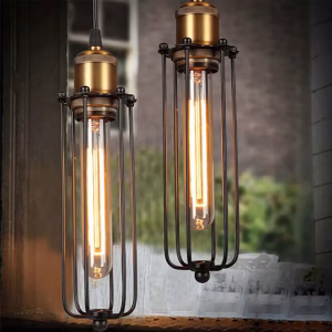 Vintage Pendant Light Industrial Chandelier American Retro Handing Lamp Restaurant Coffee