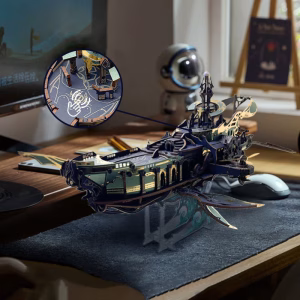 DIY -Whale Ark of the Universe Spaceship Jigsaw Puzzle Assembly Miniature Model Kits Toys For Friends Gifts