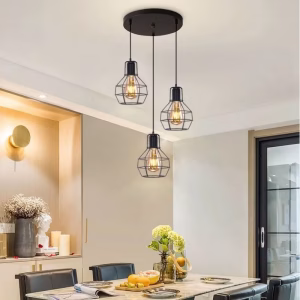 Industrial Retro Iron Art Pendant Light Dining Room Restaurant Vintage Simple