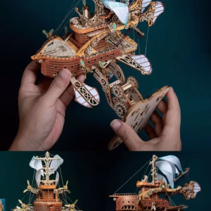 DIY- Fantastic Spaceship Model-421 Pcs -3D Wooden Puzzle Handicraft Handmade