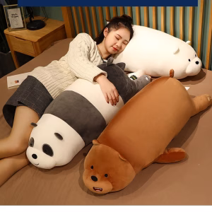31inch . Large The Bare Bears Plush Toys Grizzly Panda Ice Bear Stuffed Doll Z71