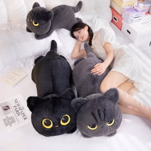 18inch/50cm Kawaii Black Cat Plush Toy Doll Z82
