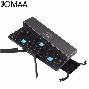 Foldable Bluetooth Keyboard with Magnetic Stand Aluminum Alloy Mini Folding Keyboard Rechargeable Keyboard for Tablet,iPad Z84